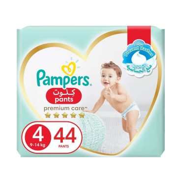 Pampers Premium Care Pants Diapers, Size 4, 20+ kg, Super Saver Pack, 44 Diapers