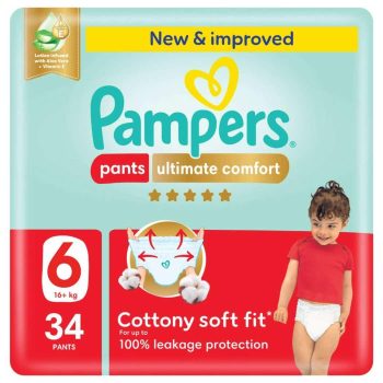 Pampers Premium Care Pants Size 6 Mega Pack 34 Pants New