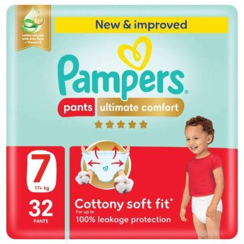 Pampers Premium Care Pants Size (7) Mega Pack 32 Pants New