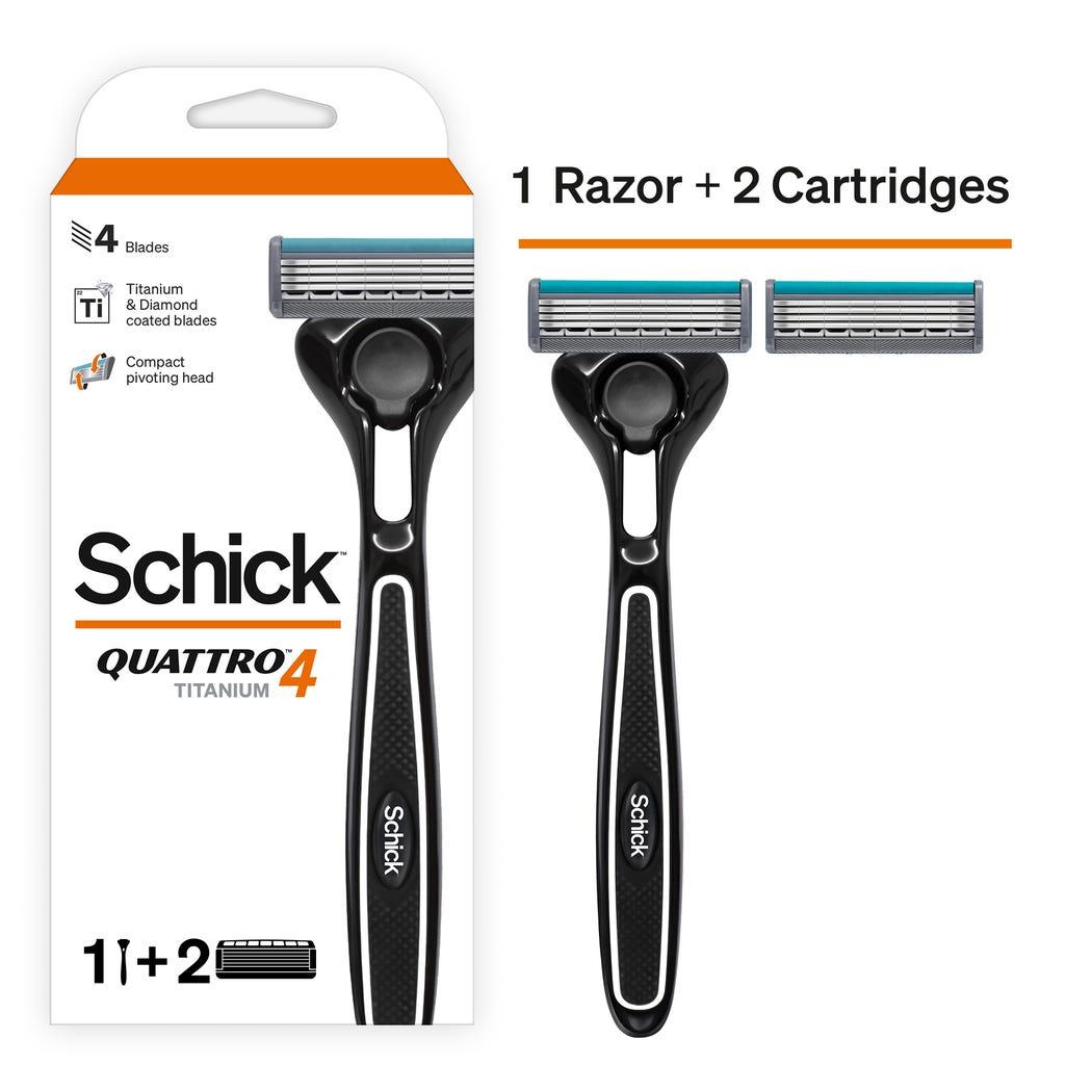 Schick Quattro 4 Titanium Razor + 2 Refills Schick Quattro 4 Titanium Razor + 2 Refills