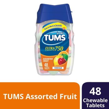 Tums Extra Strength 750mg 48 Chewable Tablets