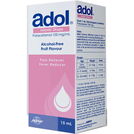 Adol Paracetamol 100 mg/ml – 15 ml Oral Drops