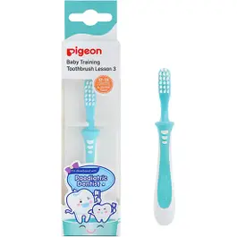 Pigeon Baby Training Toothbrush Lesson 3 Green (1 Year+)