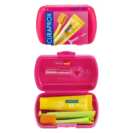 Curaprox Oral Care Essential Travel Set Magenta