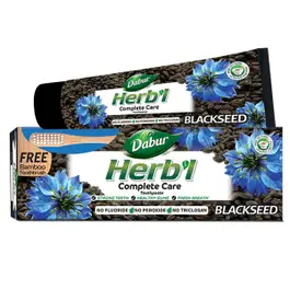 Dabur Herbal Toothpaste Blackseed -150g + Free Toothbrush