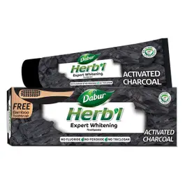 Dabur Herbal Toothpaste Charcoal -150g + Free Toothbrush