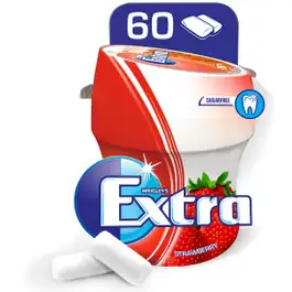 Extra Gum Bottle Sugar Free Strawberry Flavor