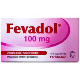 Fevadol Paracetamol 100 mg – 10 Suppositories
