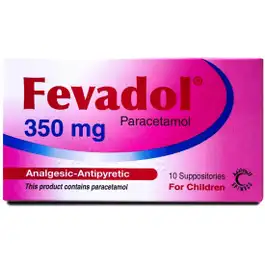 Fevadol Paracetamol 350 mg – 10 Suppositories