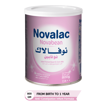 Novalac Novabean Anti-Constipation Infant Milk Formula, 0-12 Months, 800g