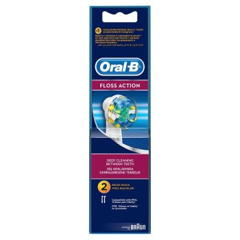 Oral-B Floss Action Rechargeable Electric Toothbrush Replacement Heads, 2 Count