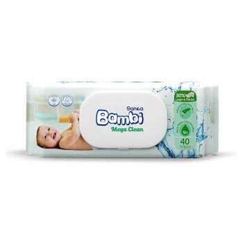 Bambi Baby Wipes Lotion 64*12