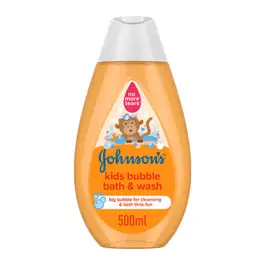 Johnson's Kids Bubble Bath & Wash, for Cleansing & Bathtime Fun, No More Tears Formula, 500ml