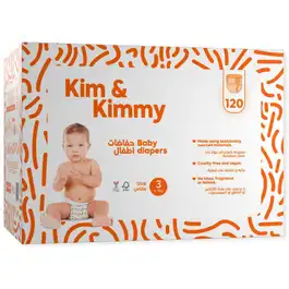 Kim & Kimmy Diapers Size 3 Mega Box 120 Diapers