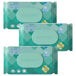 Makuku Baby Wet Wipes Promo Pack (60 x 3 Pcs)