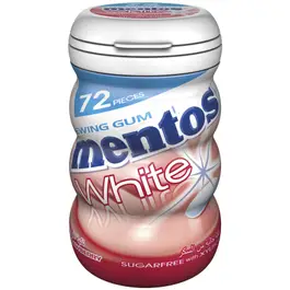 Mentos White Strawberry Bottle 72 pcs