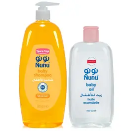 Nunu Promo Pack Shampoo 800ml + Oil 500ml