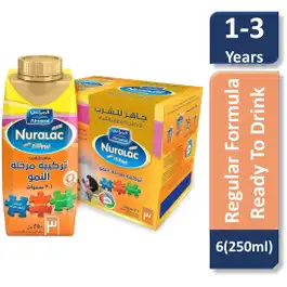 Nuralac Plus Milk (3) Growing Up 250 Ml 6 Pcs