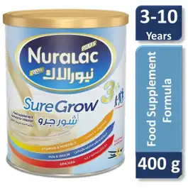 Nuralac Plus SureGrow 3+ Vanilla 400 gm