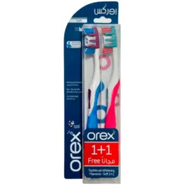 Orex Toothbrush Spiral Filaments Soft 1+1 Red+Blue