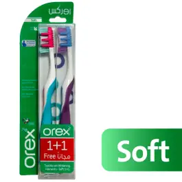 Orex Toothbrush Whitening Filaments Soft 1+1 Purple+Green