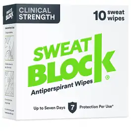 Sweat Block Antiperspirant Wipes 10 pcs