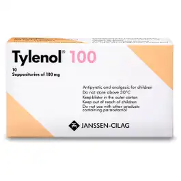Tylenol Paracetamol 100 mg – 10 Suppositories