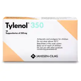 Tylenol Paracetamol 350 mg – 10 Suppositories